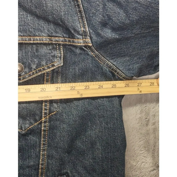 Levi's Mens Denim Sherpa Lined Trucker Jacket Coat Blue Stylish - Picture 6 of 15